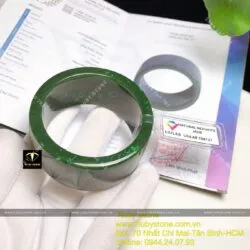 Vòng bản ngọc bích Canada xanh đậm, bản 30mm - Hình ảnh 2