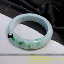 Vòng ngọc cẩm thạch đậu lý, ni tay 56mm (Gia công theo yêu cầu) - Hình ảnh 9