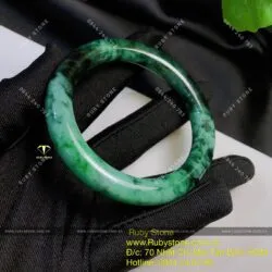 Vòng ngọc cẩm thạch sơn thuỷ 54mm (Gia công theo yêu cầu)