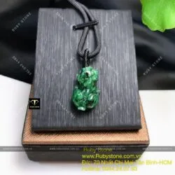 Tỳ huu ngọc Cẩm thạch sơn thuỷ (jadeite A) - Ảnh 2