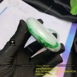 Vòng ngọc Cẩm thạch xanh lý táo, bản 15mm (Gia công theo yêu cầu) - Hình ảnh 8