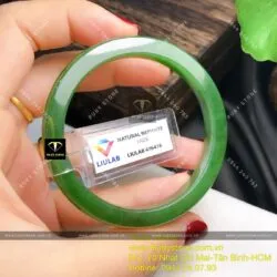 Vòng tay ngọc bích Canada xanh lá VIP, bản vuông 7,5mm - Hình ảnh 4