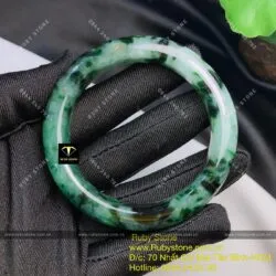 Vòng tay ngọc Cẩm thạch sơn thuỷ, ni tay 53mm - Ảnh 7