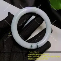 Vòng ngọc Cẩm thạch phớt tím, ni tay 57mm - Hình ảnh 6