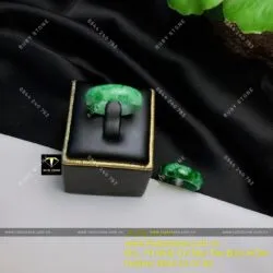 Nhẫn ngọc Cẩm thạch sơn thuỷ (jadeite A) - Ảnh 6