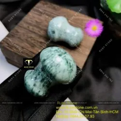 Cây lăn massage mặt hình nấm Ngọc cẩm thạch - Ảnh 3