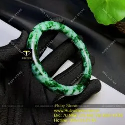 Vòng ngọc Cẩm thạch Sơn thuỷ - jadeite A (gia công theo yêu cầu) - Ảnh 6