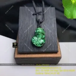 Tỳ hưu ngọc Cẩm thạch sơn thuỷ (jadeite A) - Ảnh 2