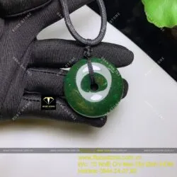 Đồng điếu ngọc bích Canada xanh lý đậm, KT 38mm - Hình ảnh 3