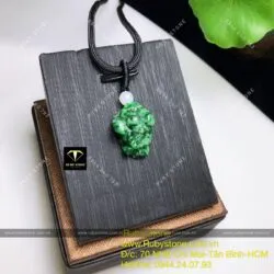 Mặt dây chuyền Thiềm thừ ngọc Cẩm thạch sơn thuỷ - Hình ảnh 5