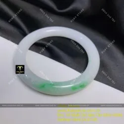 Vòng ngọc cẩm thạch xanh lý táo, ni tay 52mm (Gia công theo yêu cầu) - Hình ảnh 8