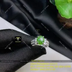 Nhẫn Oval bạc nữ Ngọc bích Canada - Ảnh 6
