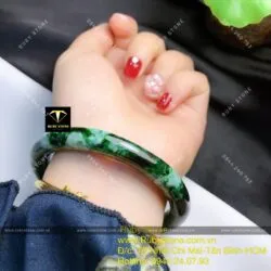 Vòng ngọc Cẩm thạch Sơn thuỷ - jadeite A (gia công theo yêu cầu) - Ảnh 2