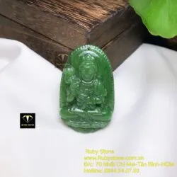 Đại thế chí bồ tát - Phật bản mệnh ngọc bích tuổi Ngọ, kích thước 50mm