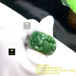Nhẫn Long-Phụng Ngọc bích chạm trổ tinh xảo - Hình ảnh 3
