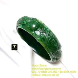 Vòng tay ngọc bích Canada chạm Long - Phụng - Hình ảnh 10