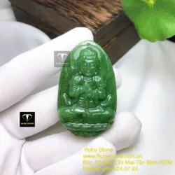 Như lai đại nhật - Phật bản mệnh ngọc bích tuổi Mùi - Thân, KT 50mm - Ảnh 3