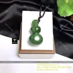 Mặt dây chuyền hồ lô ngọc bích Canada, kích thước 45mm - Hình ảnh 4