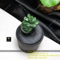 Nhẫn đầu Rồng ngọc bích Canada chạm trổ tinh xảo - Ảnh 5