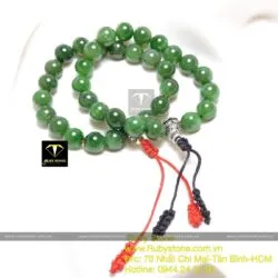 Vòng chuỗi Ngọc Bích niệm Phật 18 hạt 10 ly - Ảnh 4