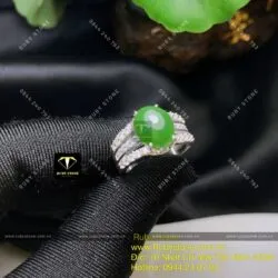 Nhẫn bạc nữ Ngọc bích Canada thiết kế - Ảnh 7