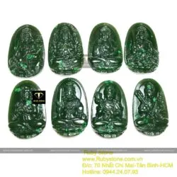 Phật bản mệnh ngọc bích Canada xanh đậm, kích thước 42mm - Hình ảnh 4