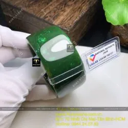 Vòng bản vuông ngọc bích Canada xanh đậm, bản 30mm