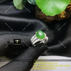 Nhẫn bạc nữ Ngọc bích Canada thiết kế - Ảnh 4