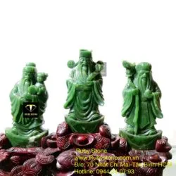 Bộ Tam đa (Phúc - Lộc - Thọ) ngọc bích Canada