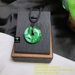 Đồng điếu ngọc Cẩm thạch sơn thuỷ xanh lý - Ảnh 2