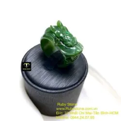 Nhẫn đầu rồng ngọc bích Canada - Ảnh 6