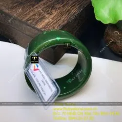 Vòng bản vuông ngọc bích Canada xanh đậm, bản 30mm - Hình ảnh 7