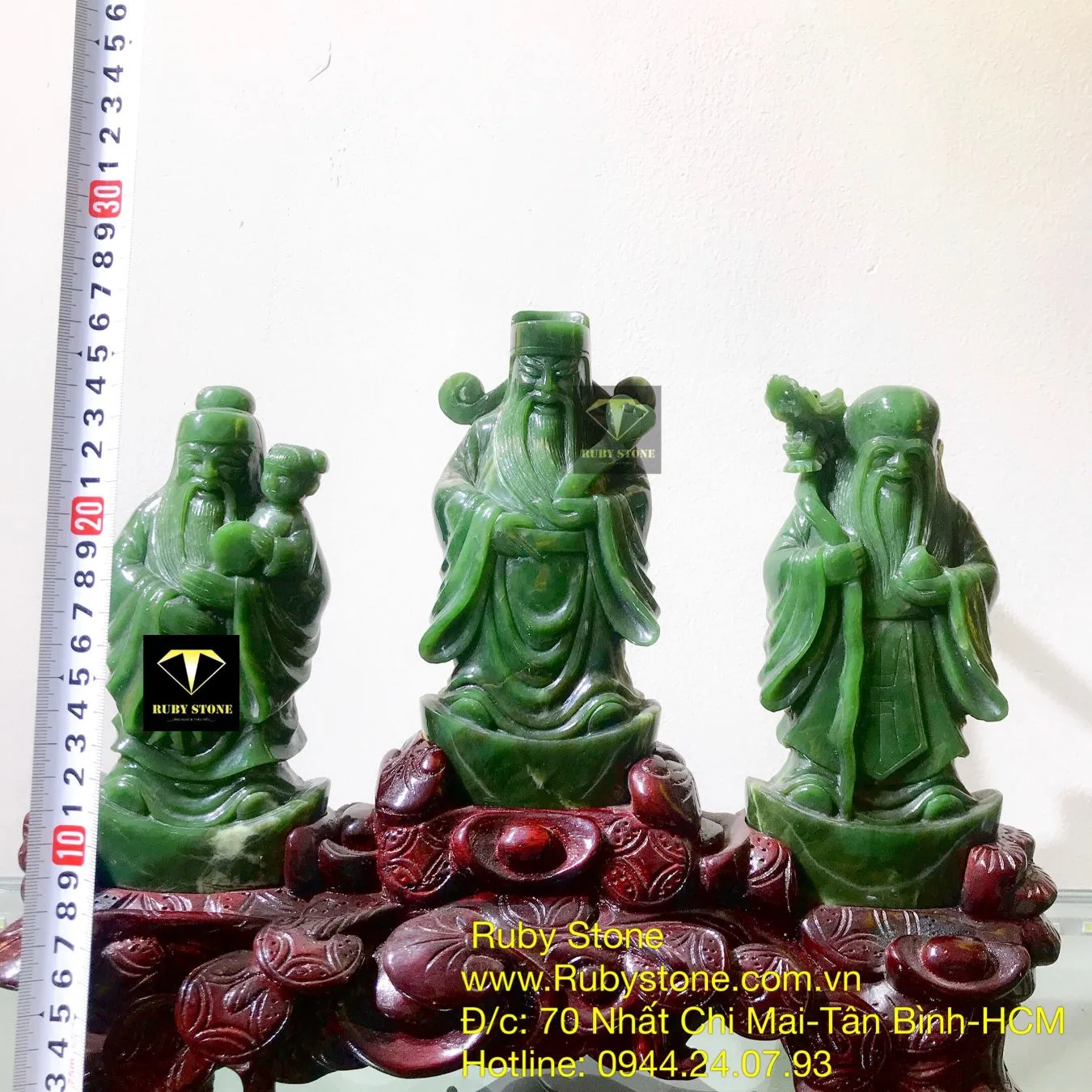 Bộ Tam đa (Phúc - Lộc - Thọ) ngọc bích Canada Bộ Tam đa (Phúc - Lộc - Thọ) ngọc bích Canada - Ảnh 11