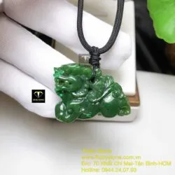 Mặt dây Tỳ hưu ngọc bích Canada dáng đứng - Ảnh 3