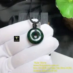 Đồng điếu ngọc Cẩm thạch đen huyền, KT 22mm - Ảnh 5