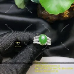 Nhẫn bạc nữ Ngọc bích Canada thiết kế - Ảnh 3