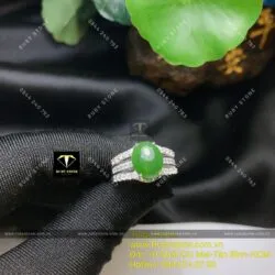 Nhẫn bạc nữ Ngọc bích Canada thiết kế