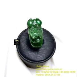 Nhẫn bản liền Tỳ hưu ngọc bích Canada (Gia công theo ni tay) - Ảnh 3