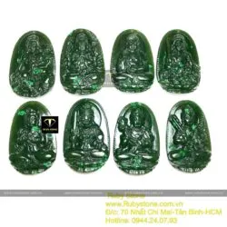 Phật bản mệnh ngọc bích Canada xanh đậm, kích thước 42mm - Hình ảnh 2