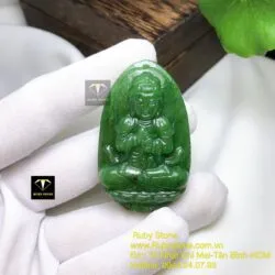 Như lai đại nhật - Phật bản mệnh ngọc bích tuổi Mùi - Thân, KT 50mm - Ảnh 2