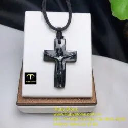 Mặt dây chuyền Thánh giá ngọc Cẩm thạch, kích thước 40mm - Ảnh 7