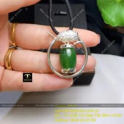 Mặt dây Lu thống Ngọc bích, bạc 925