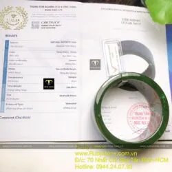 Vòng bản vuông ngọc bích Canada xanh đậm, bản 30mm - Hình ảnh 2