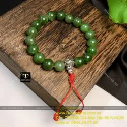 Chuỗi hạt niệm Phật ngọc bích Canada 18 hạt 10 ly - Ảnh 5