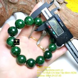 Vòng Ngọc bích xanh lý đậm 15 ly - Hình ảnh 2