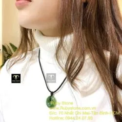 Đồng điếu ngọc bích Canada xanh lá, ĐK 28mm