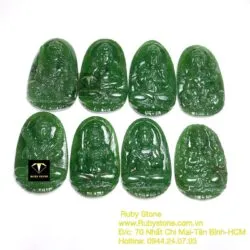 Phật bản mệnh ngọc bích Canada xanh lá, kích thước 50mm - Ảnh 3