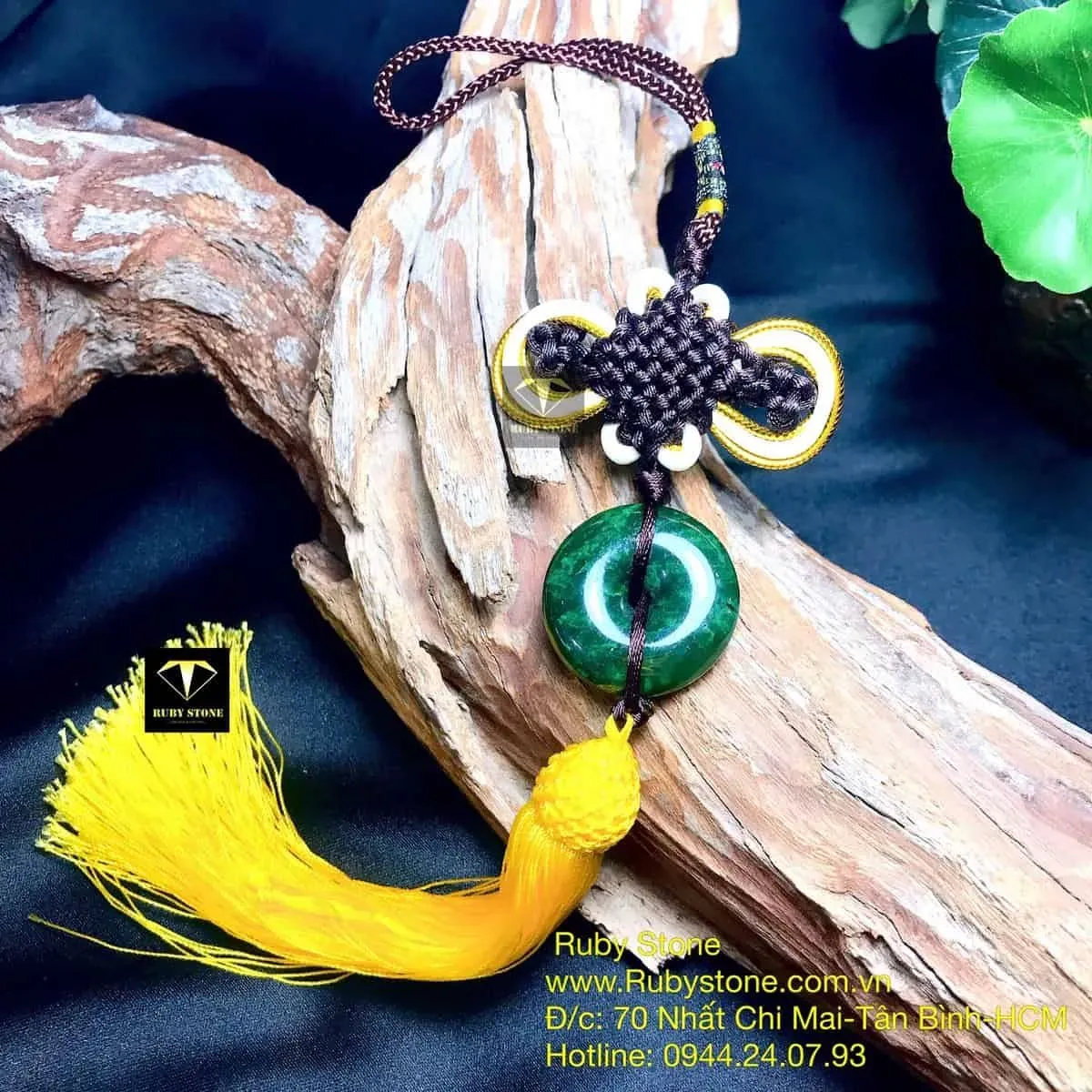 Móc treo xe đồng điếu bình an ngọc bích Canada Móc treo xe đồng điếu bình an ngọc bích Canada - Ảnh 6