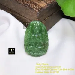 Thiên thủ thiên nhãn Bồ Tát - Phật bản mệnh ngọc bích tuổi Tý, KT 50mm