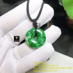 Đồng điếu ngọc Cẩm thạch sơn thuỷ xanh lý